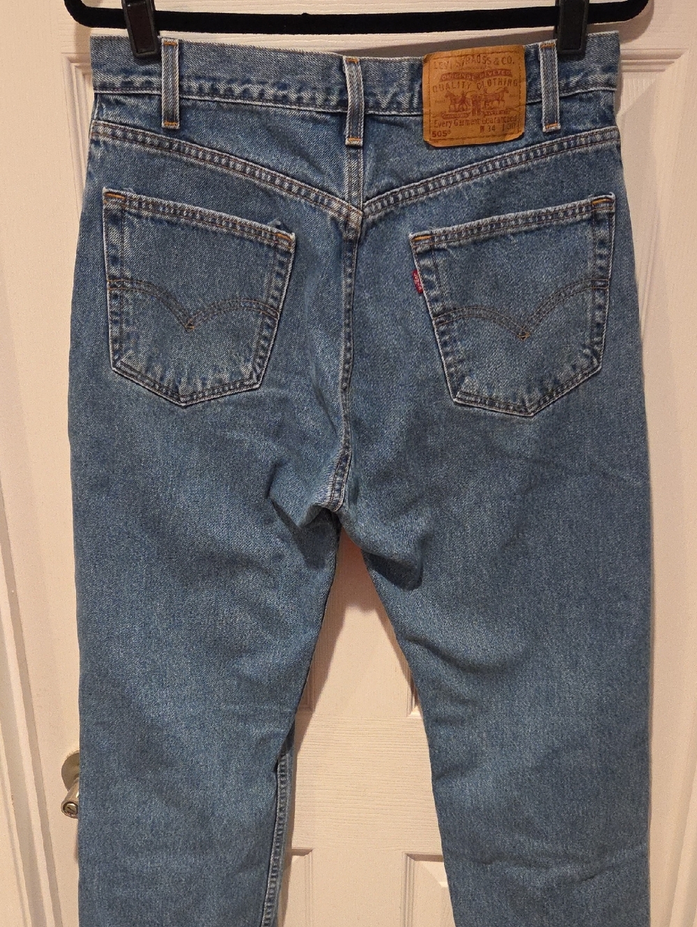 Levi's 505 Mens Red Tab Blue Denim Jeans Size 34/30